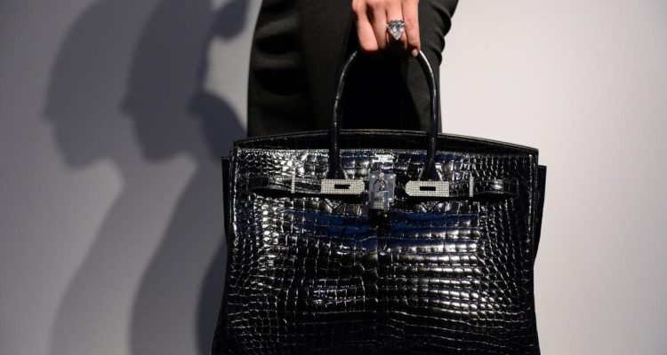 Black Crocodile Hermès Birkin with Diamonds
